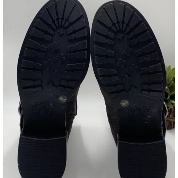 Vince Camuto Gray Wethima Engineer Boot Tuscan Leather Taupe Size 10M New - Picture 6 of 10